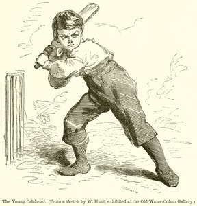 Der junge Cricketspieler von English School