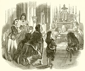 Der junge Molière in der Kirche von English School