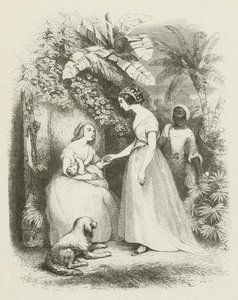 Die Ankunft von Madame De La Tour (Stich) von English School