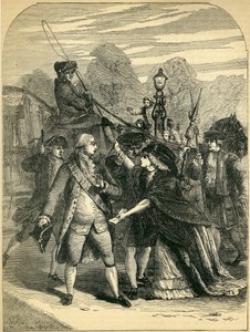 Der versuchte Mordanschlag auf George III durch Margaret Nicholson von English School