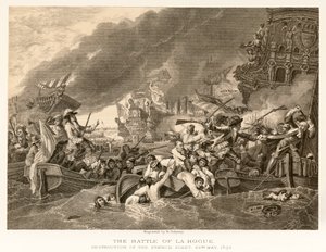 Die Schlacht von La Hogue von English School