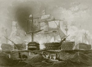 Die Schlacht von Trafalgar von English School