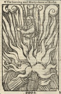 Das grausame Verbrennen und Martyrium von Kerby von English School
