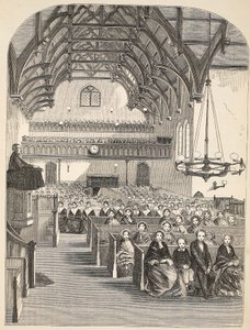 Die Kapelle im Brixton-Gefängnis, Illustration aus The Criminal Prisons of London and Scenes from Prison Life von Henry Mayhew und John Binny, veröffentlicht 1862