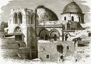 Die Kirche des Heiligen Grabes in Jerusalem von English School