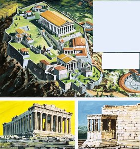 Die Stadt Athen im antiken Griechenland von English School