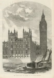 Der Uhrturm der neuen Houses of Parliament von English School