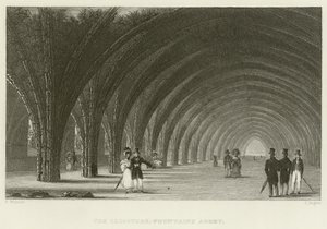 Die Kreuzgänge der Fountains Abbey von English School