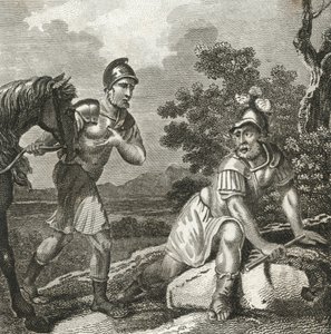 Der Tod von Aemilius Paulus (Gravur)