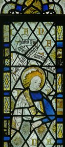Das Ostfenster, das den heiligen Johannes darstellt von English School