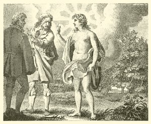 Der neidische Mann und der habgierige (Gravur) von English School