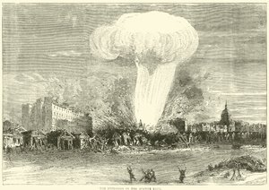 Die Explosion in der Avenue Rapp, April 1871 von English School