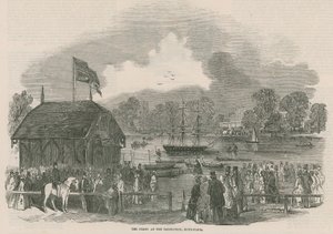 Die Fähre an der Serpentine, Hyde Park, London von English School