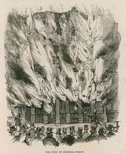 Das Feuer in der Oxford Street, London von English School