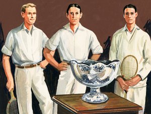 Der erste Davis Cup wurde von Dwight Davis erdacht, der im Siegerteam war
