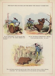 Der riesige Bärenjäger und der Bär, der ihn fast gefangen hätte von English School