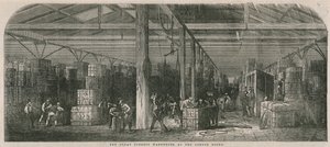 Das große Tabaklager an den Londoner Docks