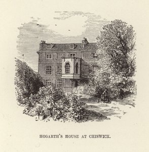 Das Haus von William Hogarth in Chiswick von English School