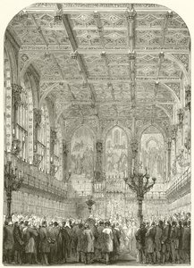 Das Innere des House of Lords von English School
