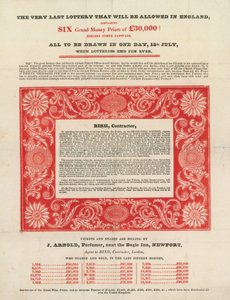 Die letzte Lotterie in England von English School