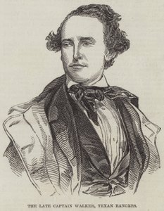 Der verstorbene Kapitän Walker, Texanische Ranger (Stich) von English School