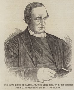 Der verstorbene Dekan von Llandaff, der sehr ehrwürdige W D Conybeare (Gravur) von English School