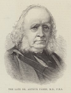 Der verstorbene Dr. Arthur Farre, MD, FRS (Gravur) von English School