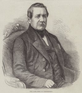 Der verstorbene König von Württemberg (Gravur) von English School