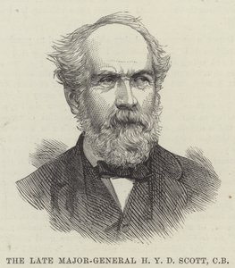 Der verstorbene Generalmajor H Y D Scott, CB (Gravur) von English School