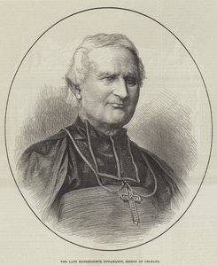 Der verstorbene Monseigneur Dupanloup, Bischof von Orleans (Gravur) von English School