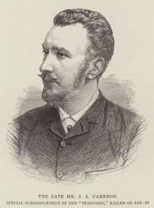 Der verstorbene Mr. J A Cameron, Sonderkorrespondent des "Standard", getötet am 19. Januar von English School