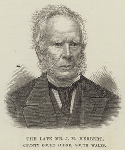 Der verstorbene Herr J M Herbert, Bezirksrichter, Südwales (Stich) von English School
