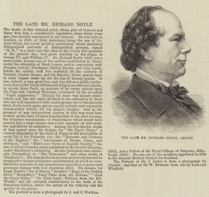 Der verstorbene Herr Richard Doyle, Künstler (Stich) von English School