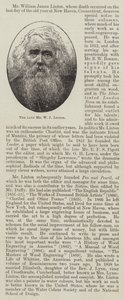 Der verstorbene Mr. W. J. Linton (Stich) von English School