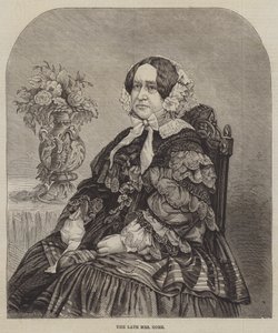 Die verstorbene Mrs. Gore (Stich) von English School