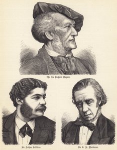 Der verstorbene Richard Wagner, Sir Arthur Sullivan, Sir G A Macfarren von English School