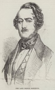 Der verstorbene Signor Donizetti (Gravur) von English School