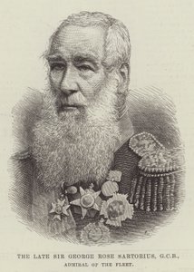 Der verstorbene Sir George Rose Sartorius, GCB, Admiral der Flotte (Gravur) von English School