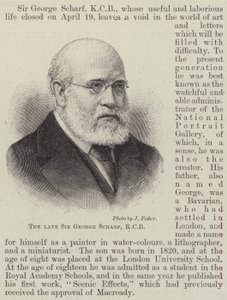 Der verstorbene Sir George Scharf, KCB (Gravur) von English School