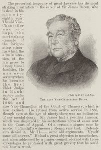Der verstorbene Vizekanzler Bacon (Gravur) von English School