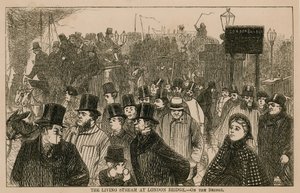 Der lebendige Strom an der London Bridge von English School