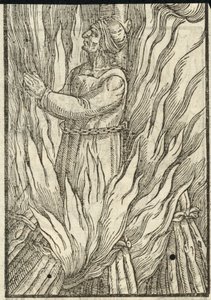 Das Martyrium einer armen Frau in Exeter (Gravur) von English School