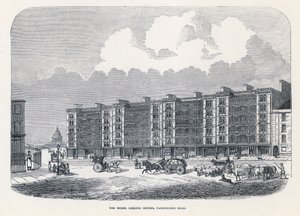 Die Modell-Wohnhäuser, Farringdon Road, London von English School