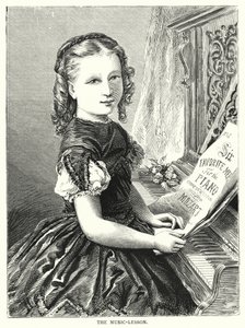 Die Musikstunde (Gravur) von English School