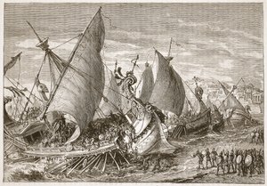 Die Seeschlacht im Hafen von Syrakus