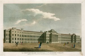 Das neue Bethlehem Hospital in St. Georges Fields, London von English School