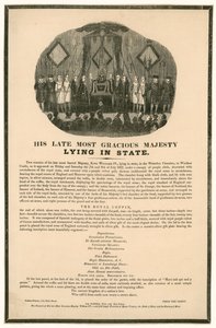 Die Überreste von König Wilhelm IV. liegen im Waterloo Chamber im Windsor Castle aufgebahrt