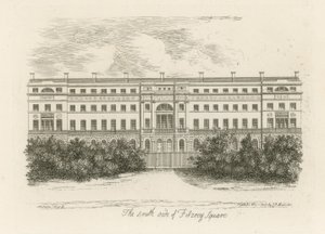 Die Südseite des Fitzroy Square von English School