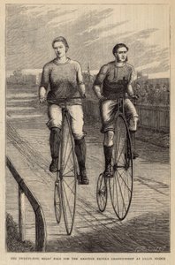 Das 25-Meilen-Rennen für die Amateur-Fahrradmeisterschaft in Lillie Bridge von English School