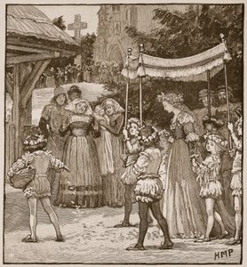 Die Hochzeit von Jack of Newbury: der Brautzug, Illustration aus Cassells Illustrierter Geschichte Englands von English School